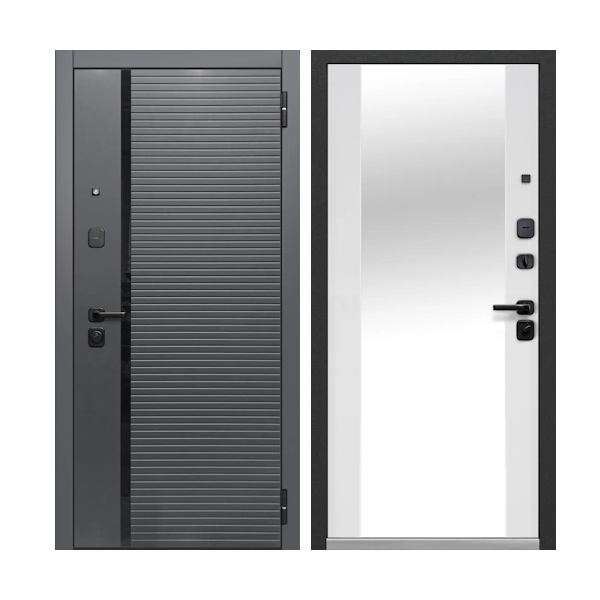 Входная дверь Luxor 2 МДФ Горизонталь Зеркало