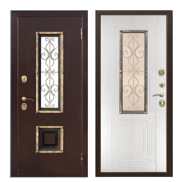 Входная дверь Броня Венеция термо Антик медь