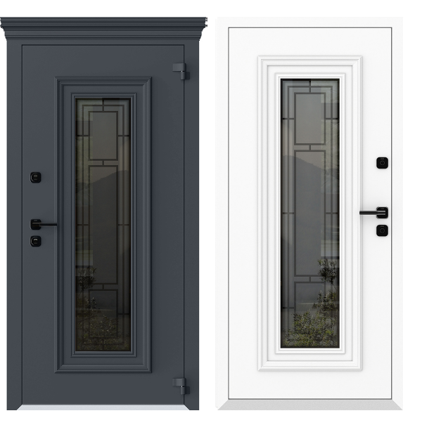 Входная дверь Elartum термо AG6044 7024 - Белый камень 9016