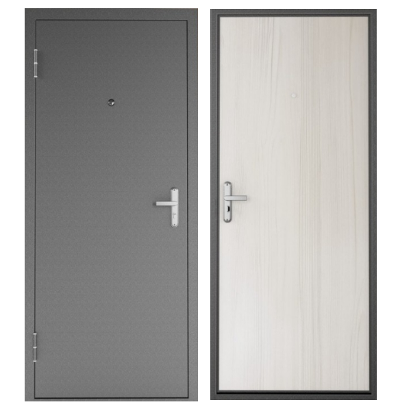 Входная дверь Промет Спец Антик серебро Беленый Дуб.