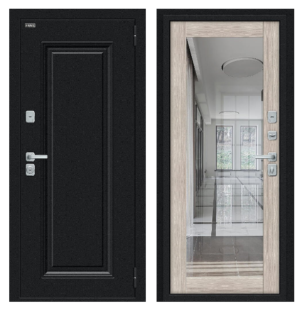 Входная дверь BRAVO Thermo Флэш МФ/BChrome Cappuccino Melinga