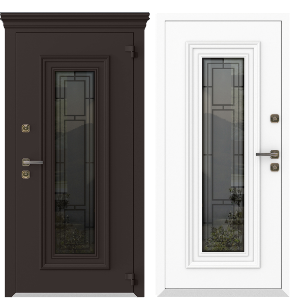 Входная дверь Elartum термо AG6044 8019 - Белый камень 9016