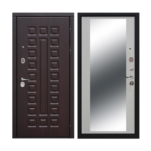 Входная дверь Феррони СЕНАТ зеркало Белый Ясень