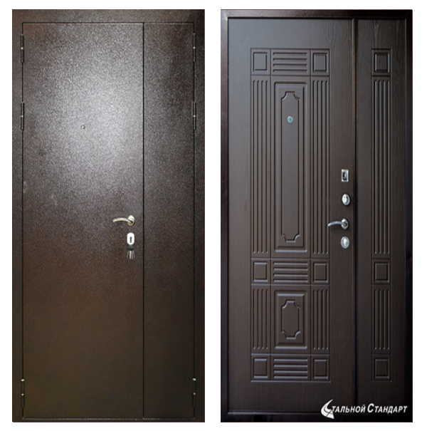 Входная дверь Броня Полуторная Венге