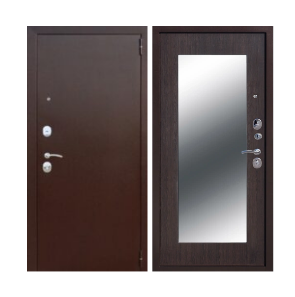 Входная дверь Феррони 6 см ЗЕРКАЛО MAXI медь Венге