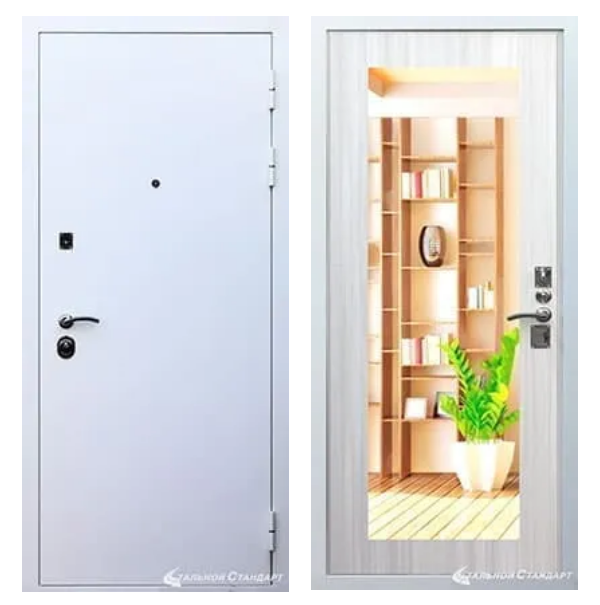 Входная дверь Стальной стандарт S12 зеркало