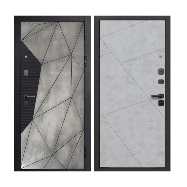 Входная дверь Феррони  Геометрия серая