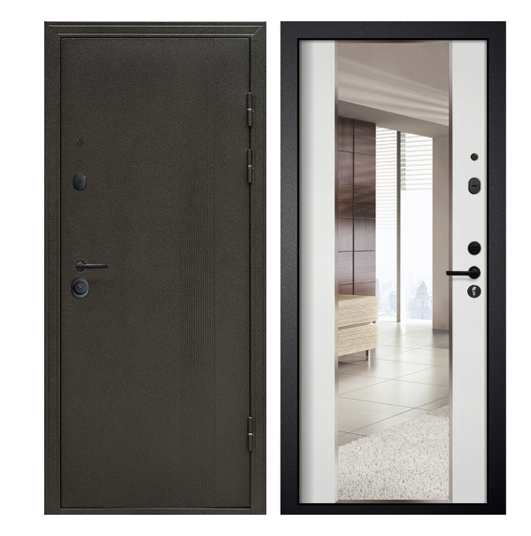 Входная дверь Уральские двери LS21 - Ясень белый