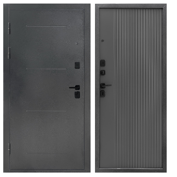 Входная дверь Форпост Монблан серый софт