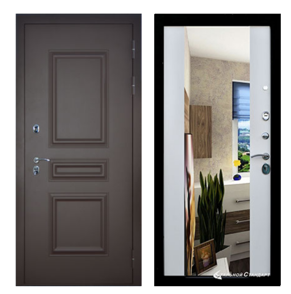 Входная дверь Броня Консул зеркало с терморазрывом (8017)