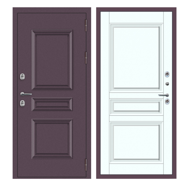 Входная дверь YoDoors-63 ТЕРМО - Velluto Bianco