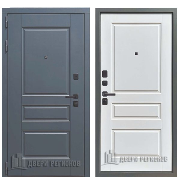 Входная дверь Двери регионов Страж К-8 Velluto Bianco