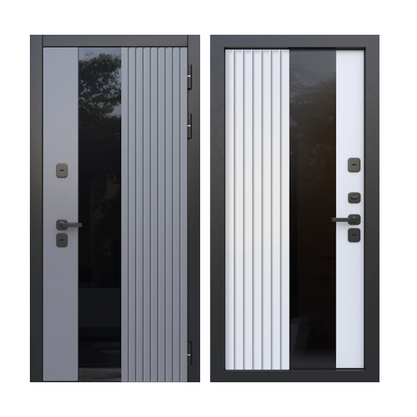 Входная дверь Luxor termo 5 лайт серая