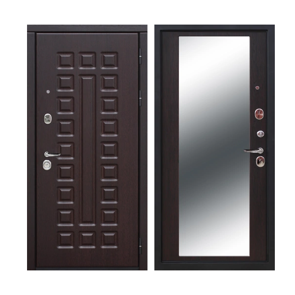Входная дверь Феррони  10 см МОНА зеркало Венге