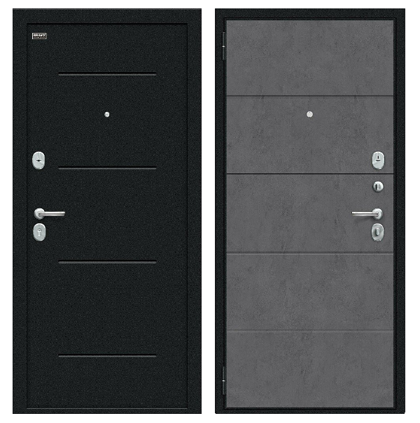 Входная дверь BRAVO Граффити-1 Инсайд Slate Art