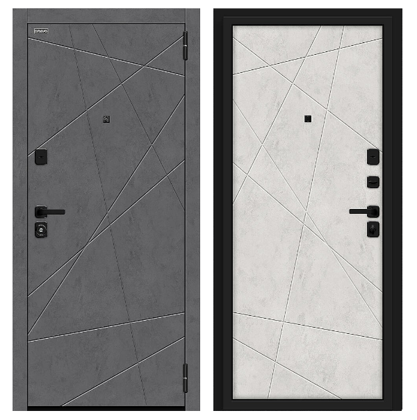 Входная дверь BRAVO Граффити-5/SBlack Slate Art/Look Art