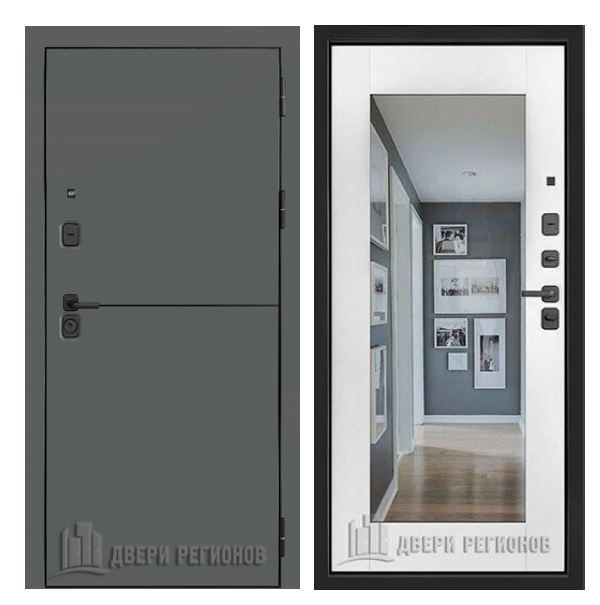 Входная дверь Двери регионов SL-1 белоснежная мягкая шагрень