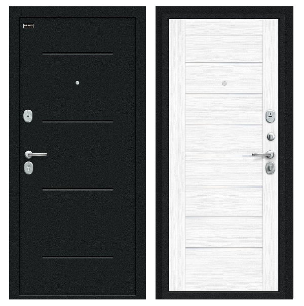 Входная дверь BRAVO Техно Snow Melinga