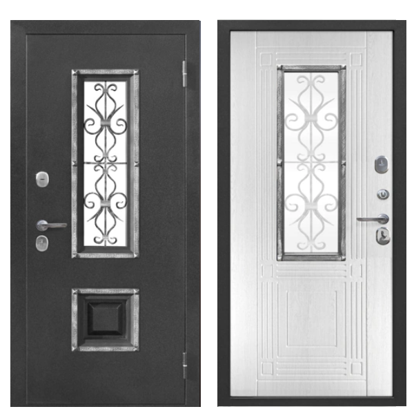 Входная дверь Броня Венеция серебро