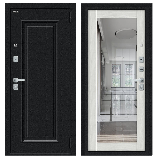 Входная дверь BRAVO Флэш МФ/BChrome Bianco Melinga