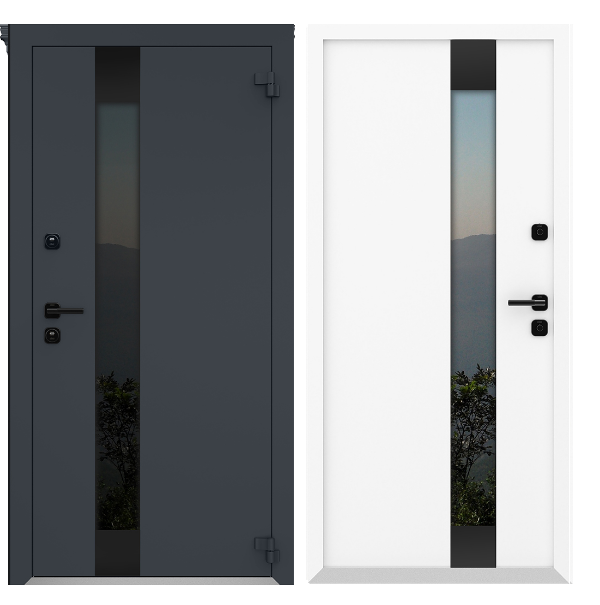 Входная дверь Elartum термо AG6010 7024 - Белый камень 9016